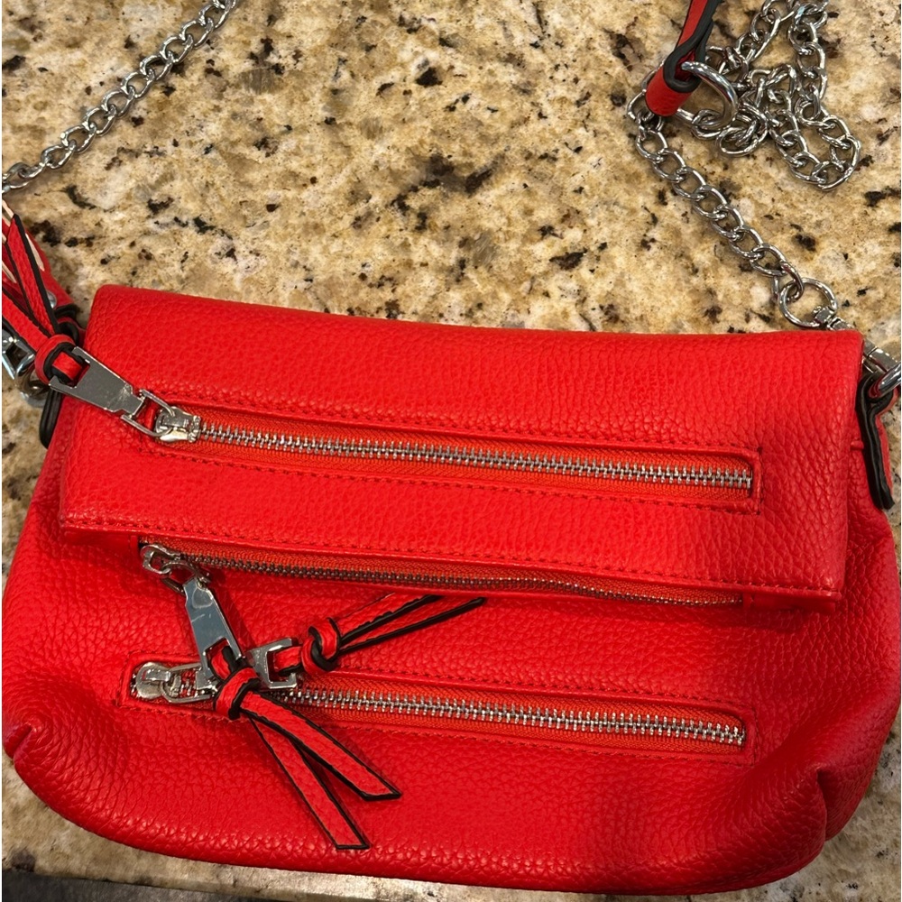 Black Rivet genuine leather red purse NWOT